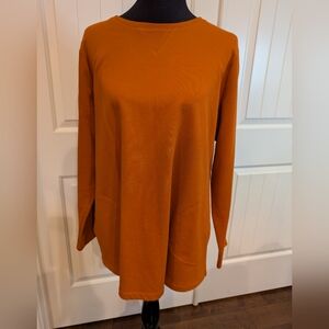 Denim&Co Women's Rust Long Sleeve Terry Top